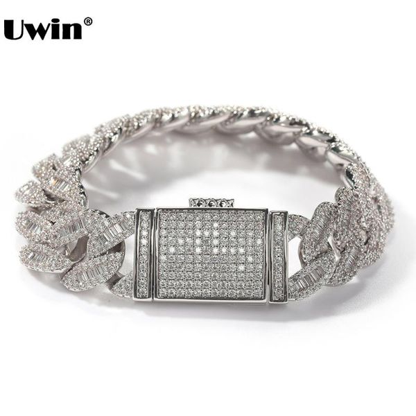 beaded, strands uwin 16mm mens bracelet baguette prong cuban link iced out cz jewelry hip hop rock fashion gift for party, Black
beaded, strands uwin 16mm mens bracelet baguette prong cuban link iced out cz jewelry hip hop rock fashion gift for party, Black