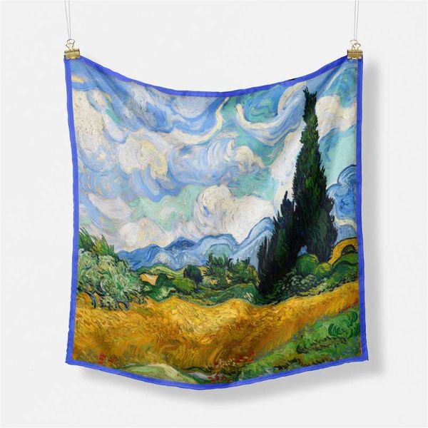 scarves pobing twill silk scarf woman mountain print square wraps bandana small hijab foulards tie headband neckerchief 53cm, Blue;gray
scarves pobing twill silk scarf woman mountain print square wraps bandana small hijab foulards tie headband neckerchief 53cm, Blue;gray