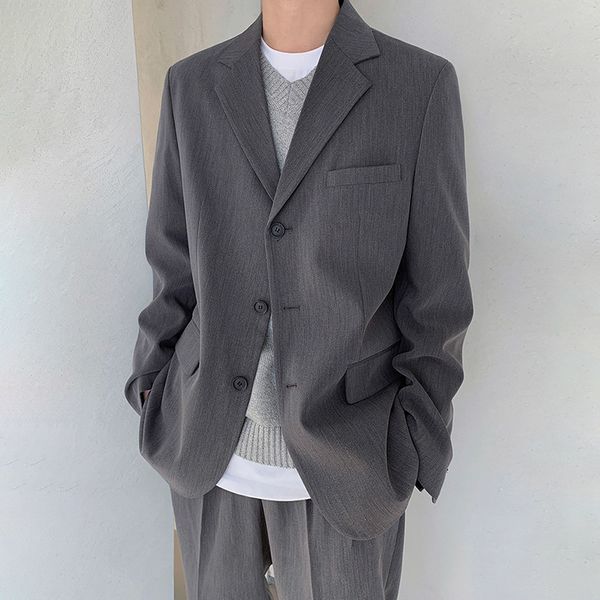 Menswear Korean Style Fashion Solid Color Blazers Men's New Loose Notched Single Breasted Suit Jacket Male Tide Autumn 2021, White;black
Menswear Korean Style Fashion Solid Color Blazers Men's New Loose Notched Single Breasted Suit Jacket Male Tide Autumn 2021, White;black