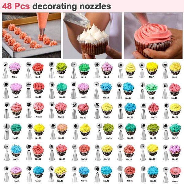 82pcs/set diy cake cupcake decorating baking tools kit rotary table tool piping nozzle bag supplies sets & pastry
82pcs/set diy cake cupcake decorating baking tools kit rotary table tool piping nozzle bag supplies sets & pastry
