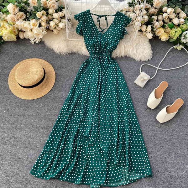 dresses dot print summer long women v-neck backless ruffle bohemia sleeveless es irregular chiffon mid-calf, Black;gray
dresses dot print summer long women v-neck backless ruffle bohemia sleeveless es irregular chiffon mid-calf, Black;gray