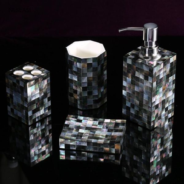 four-piece suit nordic black and white shell series resin bathroom set accessories liquid soap dispenser dish gargle cup bath accessory
four-piece suit nordic black and white shell series resin bathroom set accessories liquid soap dispenser dish gargle cup bath accessory