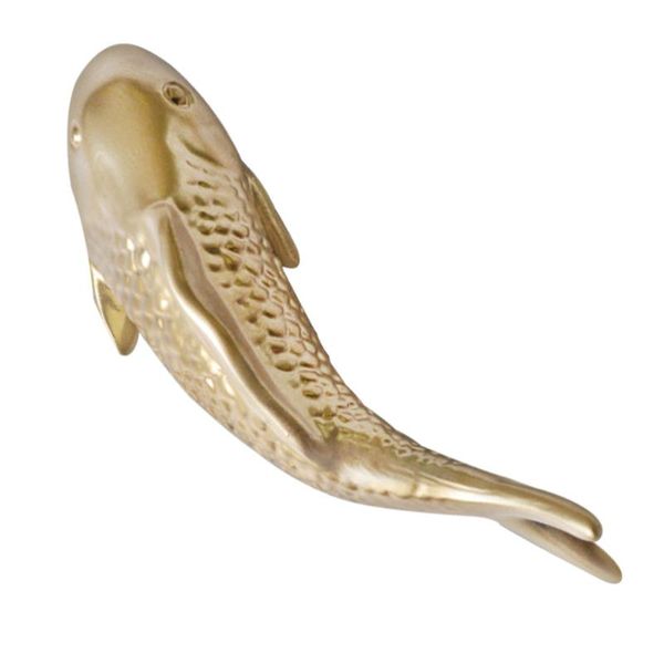 wallpapers 2pcs home wall hanging decor resin goldfish wall-mounted decor(golden)