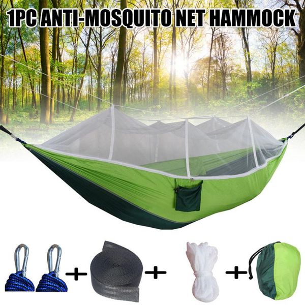 portable double swing hammock nylon bed with mosquito net for campinghiking qw tents and shelters
portable double swing hammock nylon bed with mosquito net for campinghiking qw tents and shelters