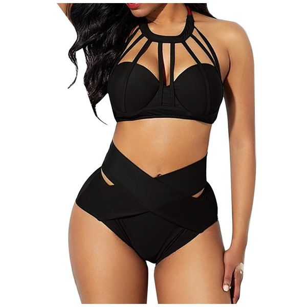women's swimwear bikini 2021 woman swimming suit halter biquini solid color push up swimsuit women set maillot de bain femme, White;black
women's swimwear bikini 2021 woman swimming suit halter biquini solid color push up swimsuit women set maillot de bain femme, White;black