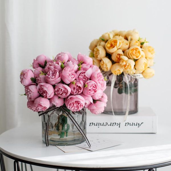 artificial flowers with vase silk rose decoration flower arrangements for table centerpieces home office wedding decor decorative & wreaths 
artificial flowers with vase silk rose decoration flower arrangements for table centerpieces home office wedding decor decorative & wreaths