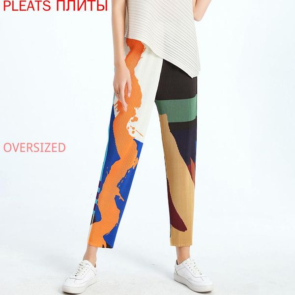 women's pants & capris miyake folds summer loose casual wide-leg high waist drape nine-point straight thin section pleats oggers, Black;white
women's pants & capris miyake folds summer loose casual wide-leg high waist drape nine-point straight thin section pleats oggers, Black;white