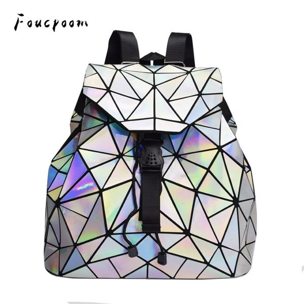 women laser colorful backpack school hologram geometric fold student bags for teenage girls holographic sac a dos 211211
women laser colorful backpack school hologram geometric fold student bags for teenage girls holographic sac a dos 211211