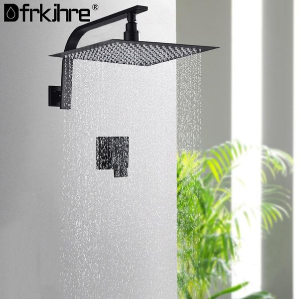wall mounted rainfall shower faucet set matte black solid brass system kit one way mixer bath tap bathroom sets
wall mounted rainfall shower faucet set matte black solid brass system kit one way mixer bath tap bathroom sets