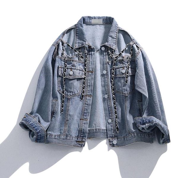 women's jackets vintage denim jacket women 2021 autumn korean fashion single-breasted casual jeans loose ladies outerwear tide h402, Black;brown
women's jackets vintage denim jacket women 2021 autumn korean fashion single-breasted casual jeans loose ladies outerwear tide h402, Black;brown