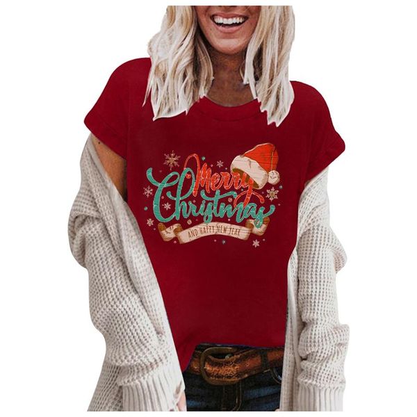 women's t-shirt christmas letter graphic t shirts short sleeve sweatshirt pullover basic manga corta camisetas xmas tshirt women, White
women's t-shirt christmas letter graphic t shirts short sleeve sweatshirt pullover basic manga corta camisetas xmas tshirt women, White