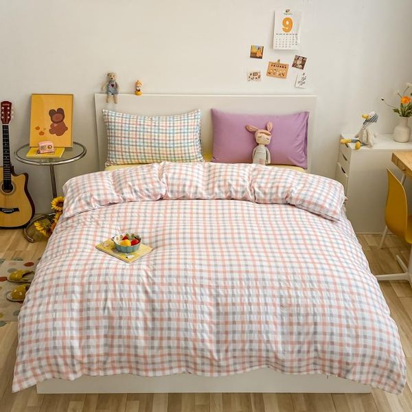 bedding sets plaid girls quilt cover pillowcase solid bed flat sheets luxury duvet twin full single king bedclothes
bedding sets plaid girls quilt cover pillowcase solid bed flat sheets luxury duvet twin full single king bedclothes