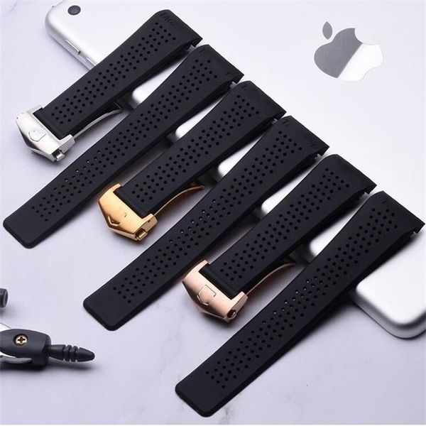 watch bands black curved end silicone rubber watchband 22mm 24mm breathable strap&folding buckle for tag heue grand carrera logo, Black;brown
watch bands black curved end silicone rubber watchband 22mm 24mm breathable strap&folding buckle for tag heue grand carrera logo, Black;brown