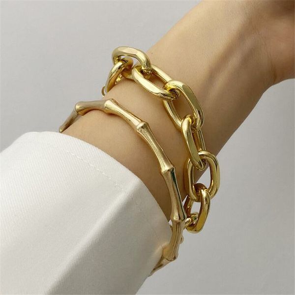 2pcs/lot punk miami curb cuban chain thick bracelets bangles carved coin pendant gold color chunky bamboo bracelet jewelry, Black
2pcs/lot punk miami curb cuban chain thick bracelets bangles carved coin pendant gold color chunky bamboo bracelet jewelry, Black
