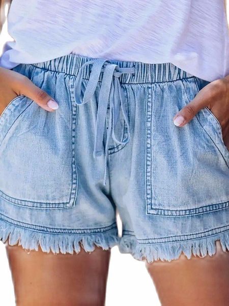 women's jeans 2021 summer the elastic waist drawstring casual thin cowboy shorts female, Blue
women's jeans 2021 summer the elastic waist drawstring casual thin cowboy shorts female, Blue