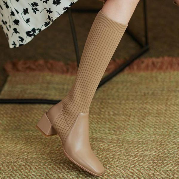 boots women fashion chunky knee high square toe slim stretch shoes female long autumn winter 2021 brand, Black
boots women fashion chunky knee high square toe slim stretch shoes female long autumn winter 2021 brand, Black