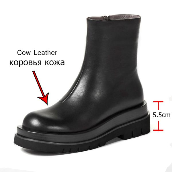 new short boots women genuine leather fashion woman ankle boots thick bottom womens shoes winter footwear size 34-39, Black
new short boots women genuine leather fashion woman ankle boots thick bottom womens shoes winter footwear size 34-39, Black