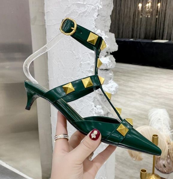 sandals arrived 2021 designer women fashion low heels big rivets luxury pointed toe high heel 43, Black
sandals arrived 2021 designer women fashion low heels big rivets luxury pointed toe high heel 43, Black