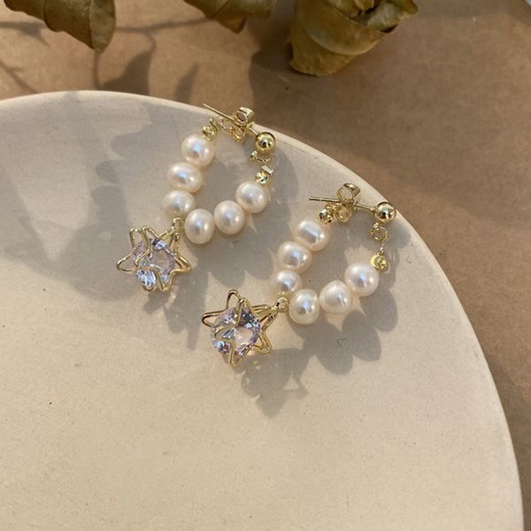 real gold electroplating 925 silver needle pearl diamond star earrings fashion personality ins earrings simple temperament earrings female, Golden;silver
real gold electroplating 925 silver needle pearl diamond star earrings fashion personality ins earrings simple temperament earrings female, Golden;silver