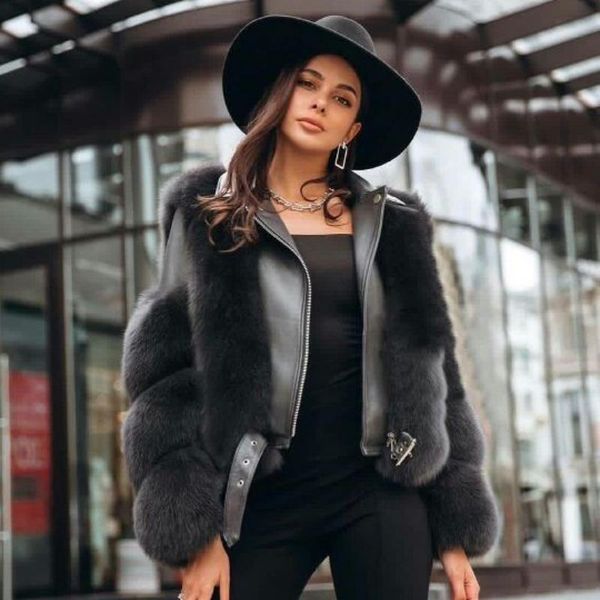 women's fur & faux winter fashion natural full pelt outerwear sheepskin thickening patchwork jackets women coat ladies jacket, Black
women's fur & faux winter fashion natural full pelt outerwear sheepskin thickening patchwork jackets women coat ladies jacket, Black