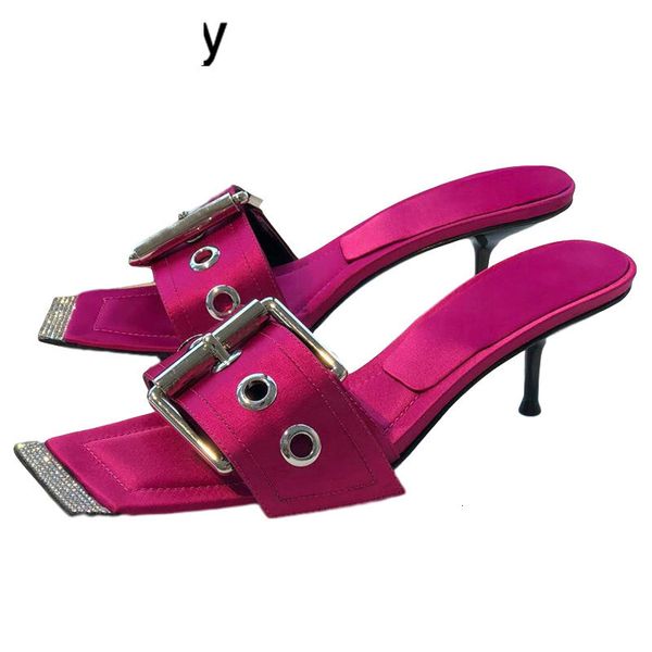 sandals shiny crystal decor high heels slippers women silk stain metal buckle sandals summer lazy mullers party shoes stilett, Black
sandals shiny crystal decor high heels slippers women silk stain metal buckle sandals summer lazy mullers party shoes stilett, Black