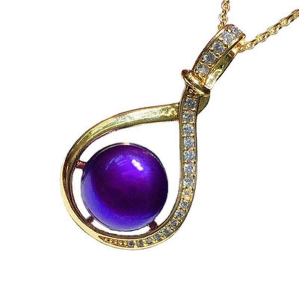 chains freshwater pearl pendant 11mm large purple all-match fashion jewelry simple temperament atmosphere girlfriend gift, Silver
chains freshwater pearl pendant 11mm large purple all-match fashion jewelry simple temperament atmosphere girlfriend gift, Silver