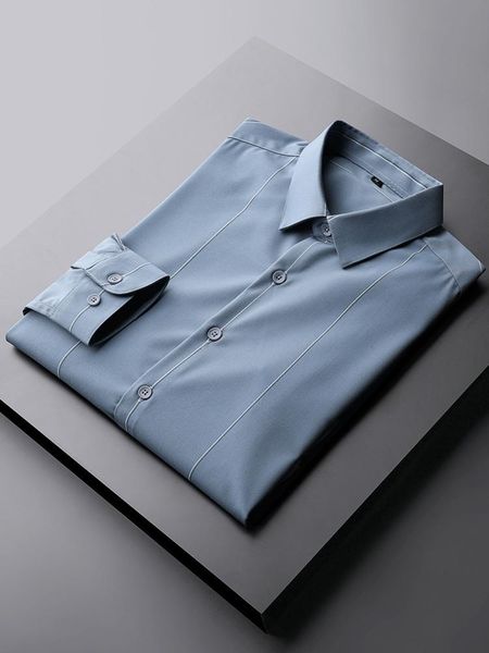 men's casual shirts spring 2022 summer fashion loose long sleeve shirt solid slim fit male social business dress a161, White;black
men's casual shirts spring 2022 summer fashion loose long sleeve shirt solid slim fit male social business dress a161, White;black