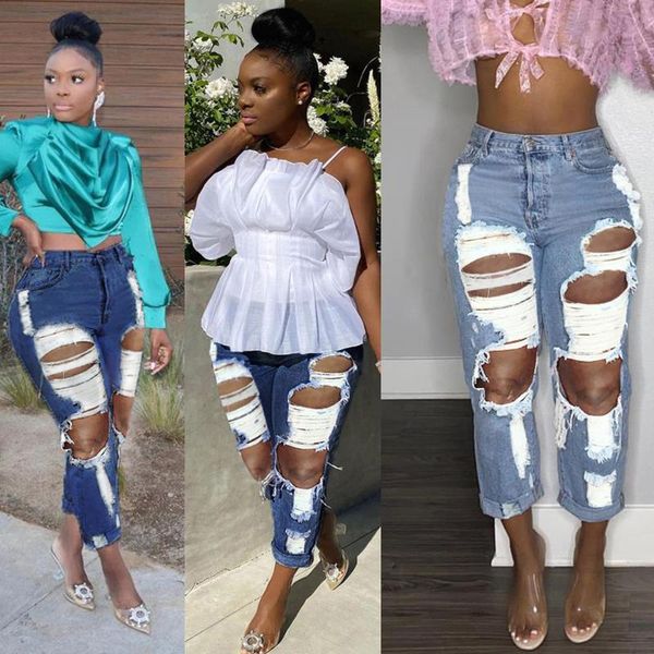 women's jeans ripped big size 2021 women vintage high waist loose straight femme fashion distressed denim trousers streetwear, Blue
women's jeans ripped big size 2021 women vintage high waist loose straight femme fashion distressed denim trousers streetwear, Blue