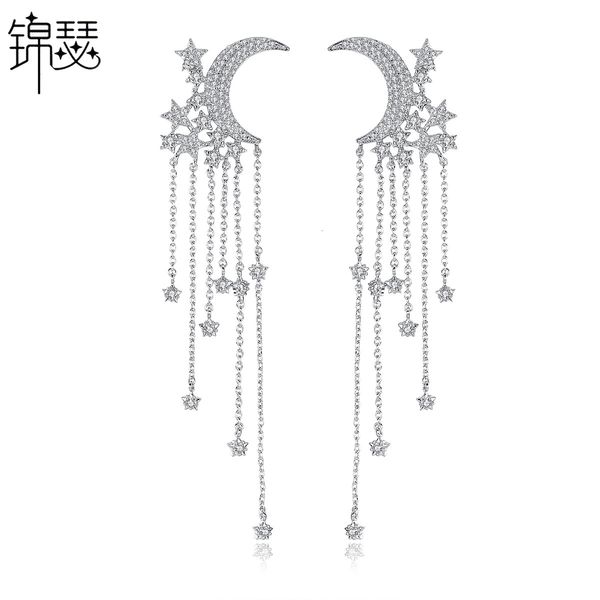 jewelry charm stud yuelingling earrings aaa zircon inlaid korean fashion symmetrical tassel women's, Golden
jewelry charm stud yuelingling earrings aaa zircon inlaid korean fashion symmetrical tassel women's, Golden