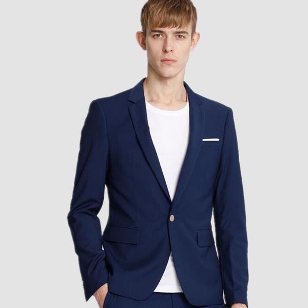 men's suits & blazers blue men jacket simple fashion wedding tuxedos one button custom formal business, White;black
men's suits & blazers blue men jacket simple fashion wedding tuxedos one button custom formal business, White;black