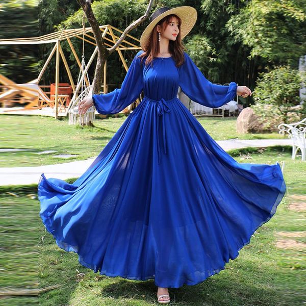 casual dresses spring autumn women chiffon party long sleeve maxi dress hawaii bangkok plus size beach wedding, Black;gray
casual dresses spring autumn women chiffon party long sleeve maxi dress hawaii bangkok plus size beach wedding, Black;gray
