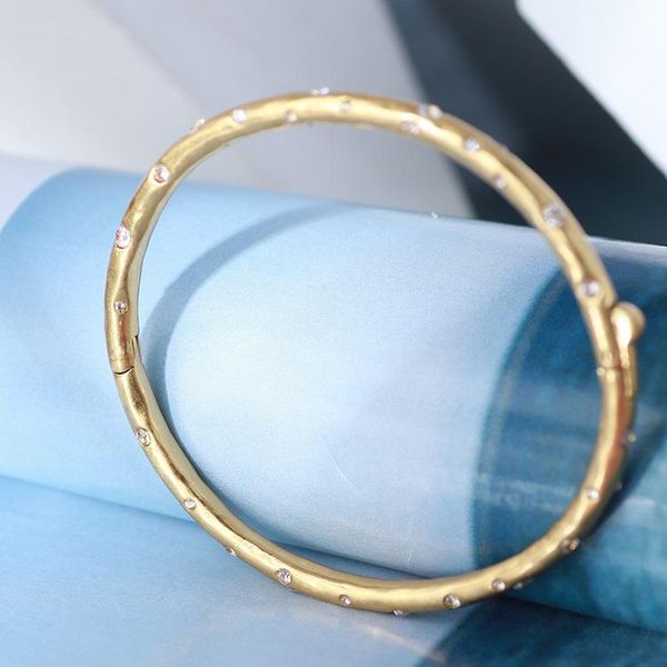 bangle european and american fashion jewelry wholesale simple matte cylindrical inlaid small diamond openable bracelet for women, Black
bangle european and american fashion jewelry wholesale simple matte cylindrical inlaid small diamond openable bracelet for women, Black