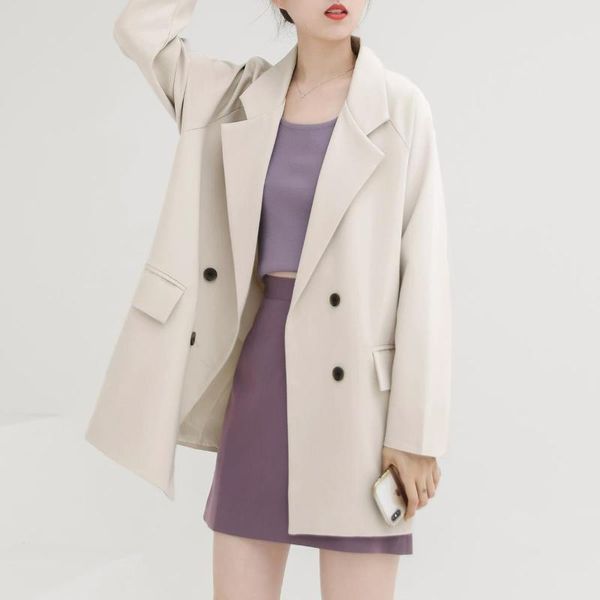 autumn women fashion office wear double breasted blazers long sleeve loose causal solid outerwear chic coats q16 women's suits &, White;black
autumn women fashion office wear double breasted blazers long sleeve loose causal solid outerwear chic coats q16 women's suits &, White;black