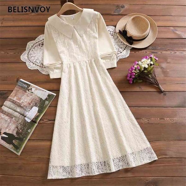 elegant crochet lace midi dress french white women v-neck spring autumn evening lady party fairy 210520, Black;gray
elegant crochet lace midi dress french white women v-neck spring autumn evening lady party fairy 210520, Black;gray