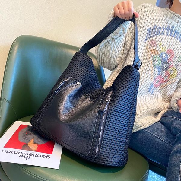 evening bags large capacity 37cm shopper bag for women handle tote fashion shoulder bolsa net fabric leather handbag sac
evening bags large capacity 37cm shopper bag for women handle tote fashion shoulder bolsa net fabric leather handbag sac