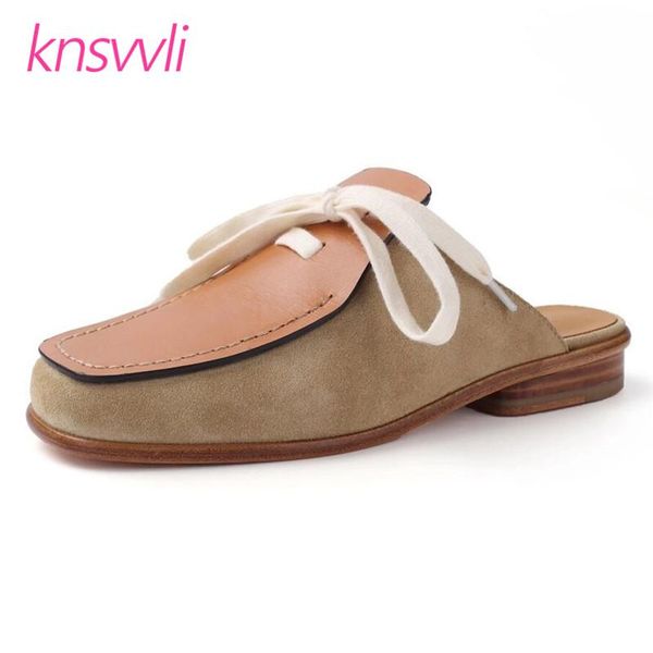 square toe lace up bow mules women shoes leather patchwork casual flat woman slides 2021 spring runway slippers, Black
square toe lace up bow mules women shoes leather patchwork casual flat woman slides 2021 spring runway slippers, Black
