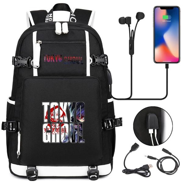 backpack tokyo ghoul casual zipper school bags for teenagers cartoon bookbag student usb travel lapshoulders
backpack tokyo ghoul casual zipper school bags for teenagers cartoon bookbag student usb travel lapshoulders