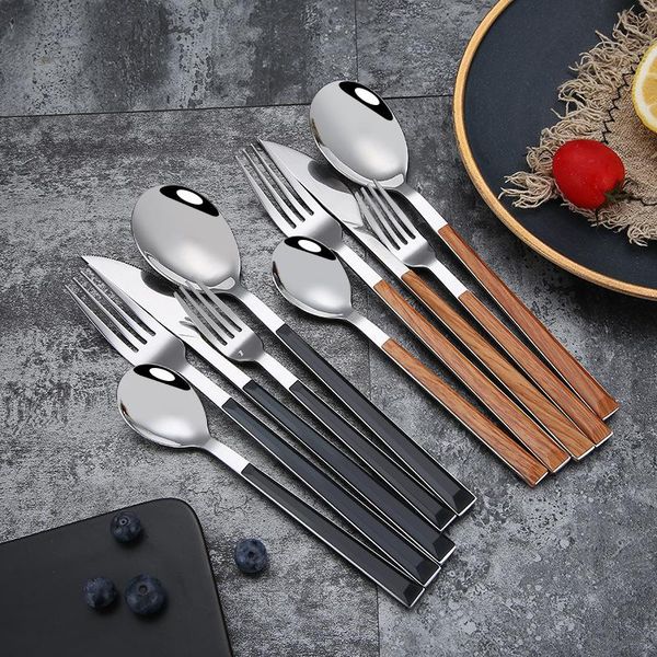 western dinnerwareset wood handle stainless steel 5pcs steak table knife fork spoon dessert cutlery sets tableware supplies dinnerware
western dinnerwareset wood handle stainless steel 5pcs steak table knife fork spoon dessert cutlery sets tableware supplies dinnerware