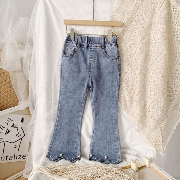 autumn arrival girls fashion denim jeans kids korean design flared trousers with pearl, Blue
autumn arrival girls fashion denim jeans kids korean design flared trousers with pearl, Blue