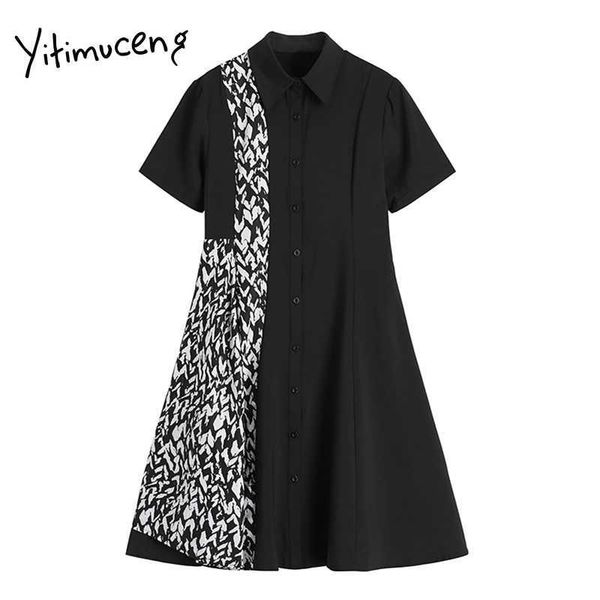 yitimuceng floral print dress women summer patchwork high waist short sleeve a-line black korean fashion midi sundress 210601, Black;gray
yitimuceng floral print dress women summer patchwork high waist short sleeve a-line black korean fashion midi sundress 210601, Black;gray