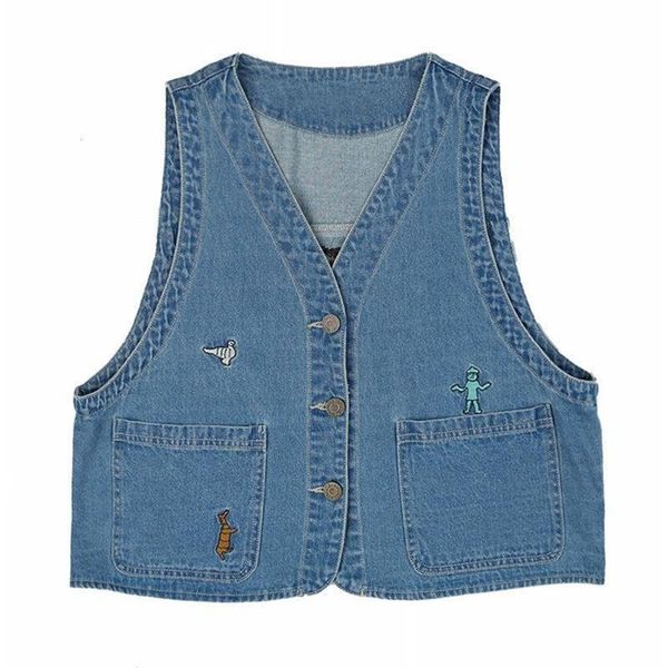 women's vests women jean waistcoat spring summer sleeveless student teens cropped jacket denim chic basic simple womens outwear w869, Black;white
women's vests women jean waistcoat spring summer sleeveless student teens cropped jacket denim chic basic simple womens outwear w869, Black;white