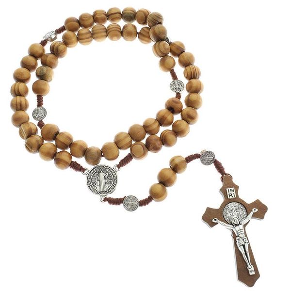 pendant necklaces wooden antique cross rosary jesus saint benedict beaded necklace for men women jewelry gifts collar, Silver
pendant necklaces wooden antique cross rosary jesus saint benedict beaded necklace for men women jewelry gifts collar, Silver