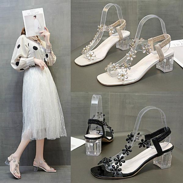 dress shoes fashion crystal transparent thick hoof high heels flower girl sandals wedding bride open toe women heel, Black
dress shoes fashion crystal transparent thick hoof high heels flower girl sandals wedding bride open toe women heel, Black