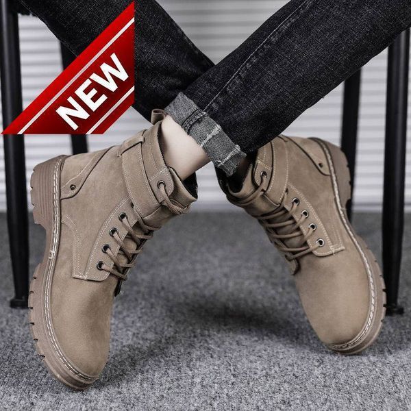 men's martin high help autumn and winter waterproof boots british wind work clothes middle cotton shoes plush, Black
men's martin high help autumn and winter waterproof boots british wind work clothes middle cotton shoes plush, Black