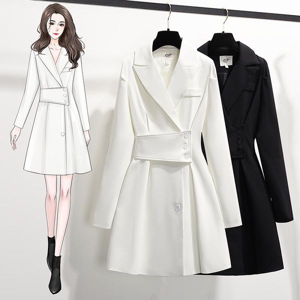 women's trench coats 2021 autumn windbreaker female fashion plus size slim jacket overcoat women clothing elegant long-sleeved outerwea, Tan;black
women's trench coats 2021 autumn windbreaker female fashion plus size slim jacket overcoat women clothing elegant long-sleeved outerwea, Tan;black