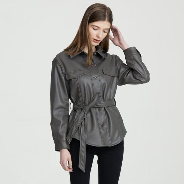 women's leather & faux spring autumn women jacket ladies solid single buttons zipper biker coat female casual outwear shirt, Black
women's leather & faux spring autumn women jacket ladies solid single buttons zipper biker coat female casual outwear shirt, Black