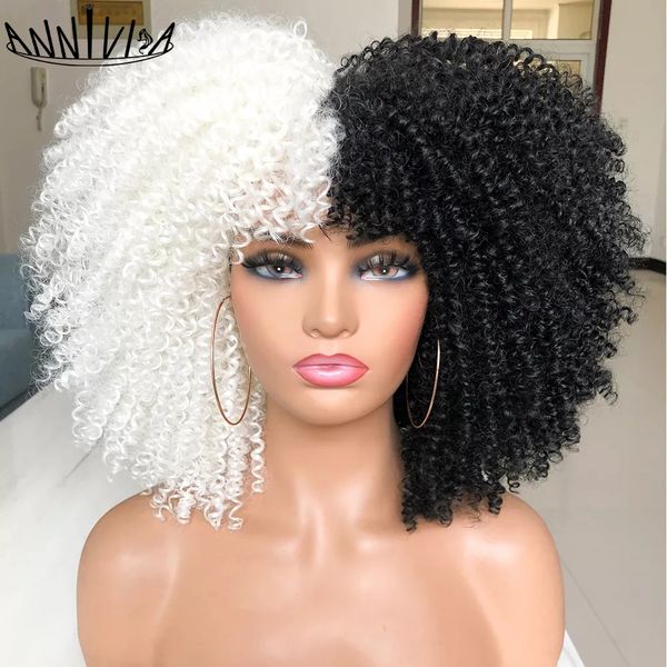 14 afro kinky curly wig with bangs short synthetic wigs for black women natural omber glueless cosplay hair high temperature
14 afro kinky curly wig with bangs short synthetic wigs for black women natural omber glueless cosplay hair high temperature