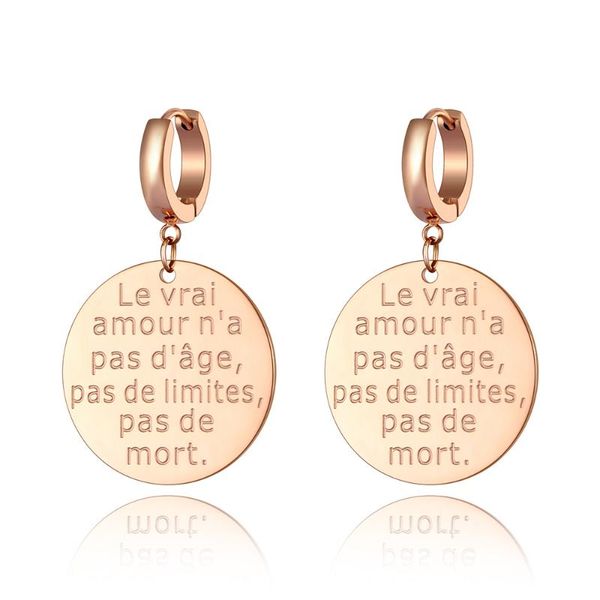 hoop & huggie creative rose gold tag earrings stainless steel trendy letter charm jewelry for women girls e20131, Golden;silver
hoop & huggie creative rose gold tag earrings stainless steel trendy letter charm jewelry for women girls e20131, Golden;silver
