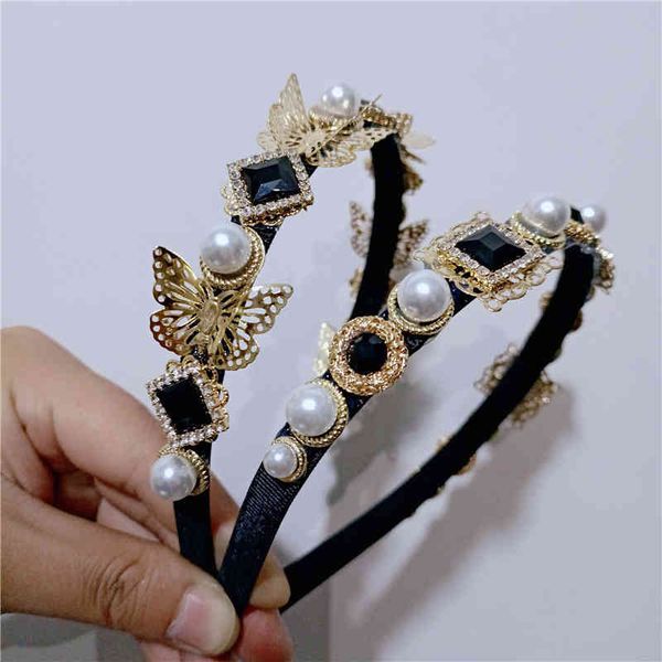 baroque hairpin butterfly pearl hair ornament heavy metal trinket hair hoop versatile external headband, Pink
baroque hairpin butterfly pearl hair ornament heavy metal trinket hair hoop versatile external headband, Pink
