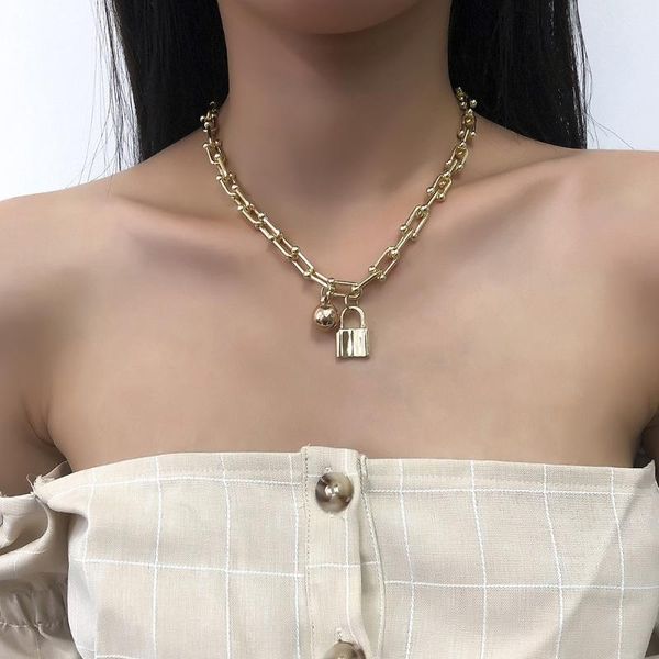 pendant necklaces phyanic round ball choker necklace women statement party jewelry punk metal lock wholesale chains bijoux gift, Silver
pendant necklaces phyanic round ball choker necklace women statement party jewelry punk metal lock wholesale chains bijoux gift, Silver